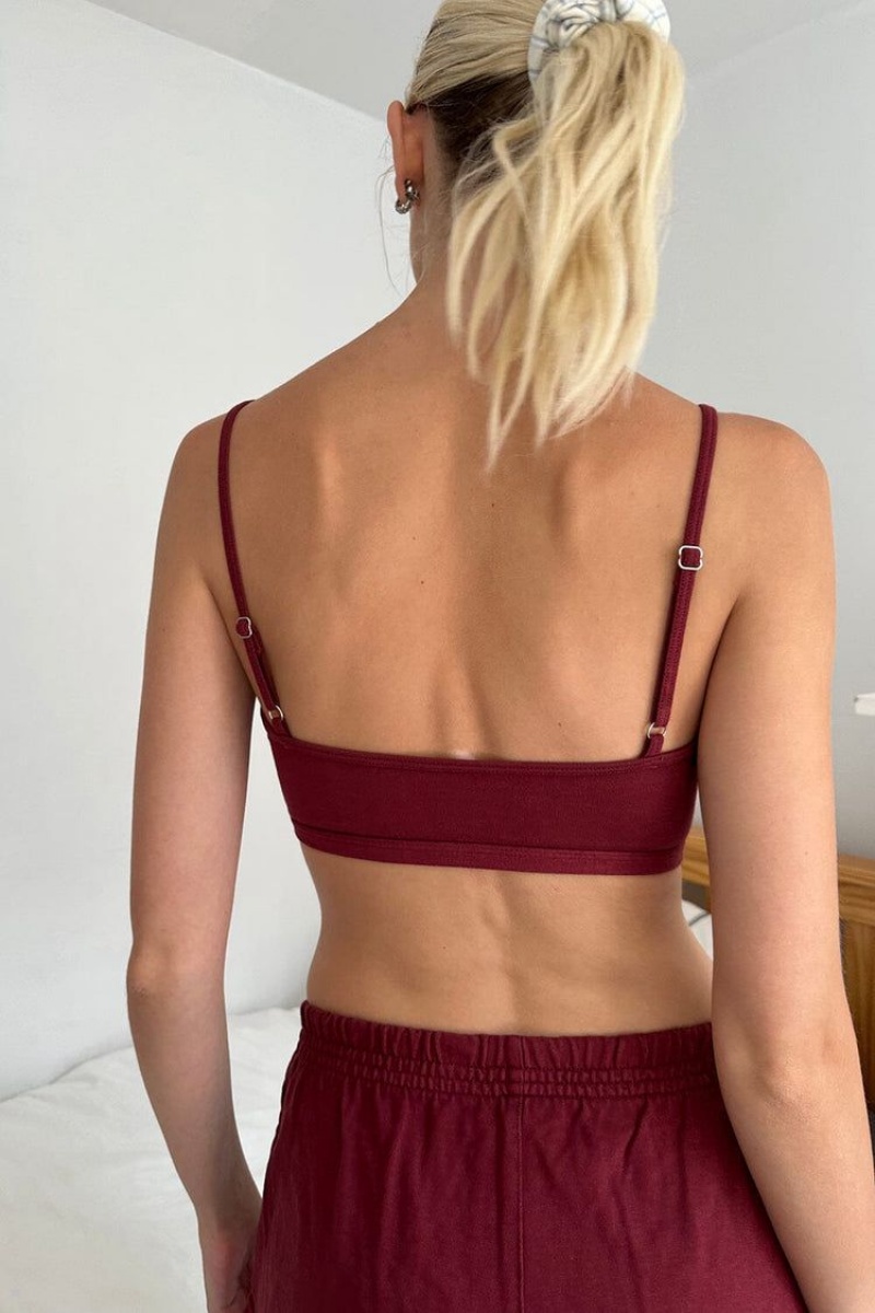 Soutien Gorge Brandy Melville Laney Bordeaux | ODJ-49546525